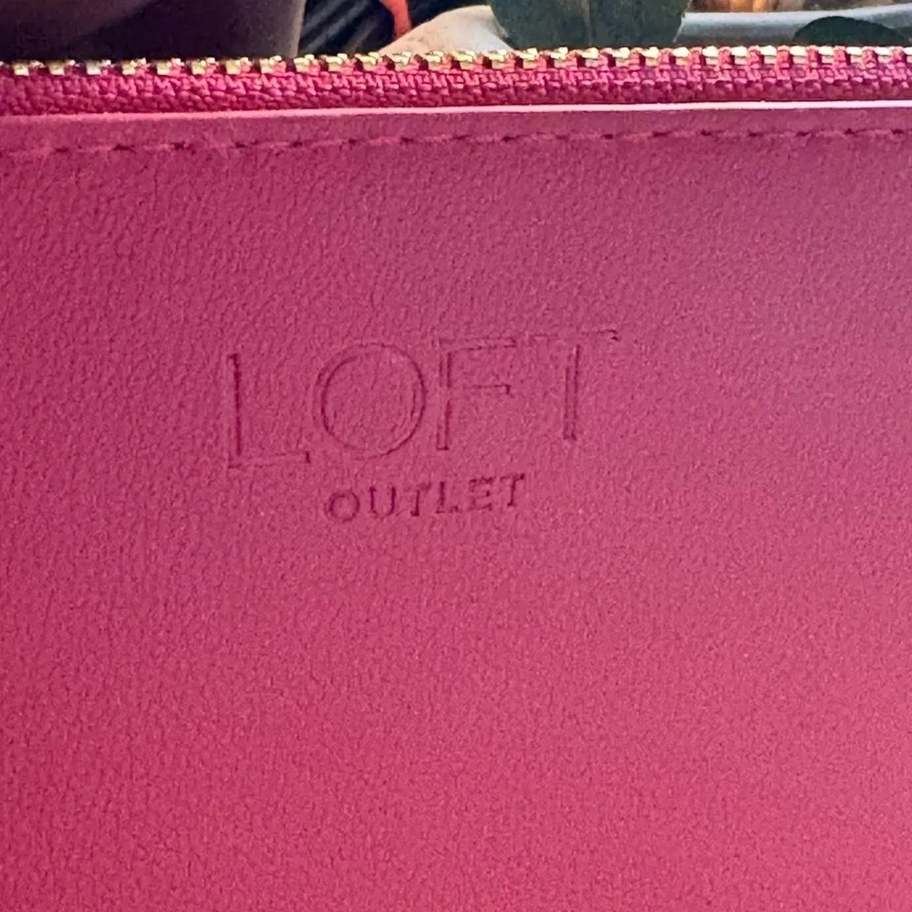 Loft Outlet Faux Leather Clutch Purse Bag Red NWOT